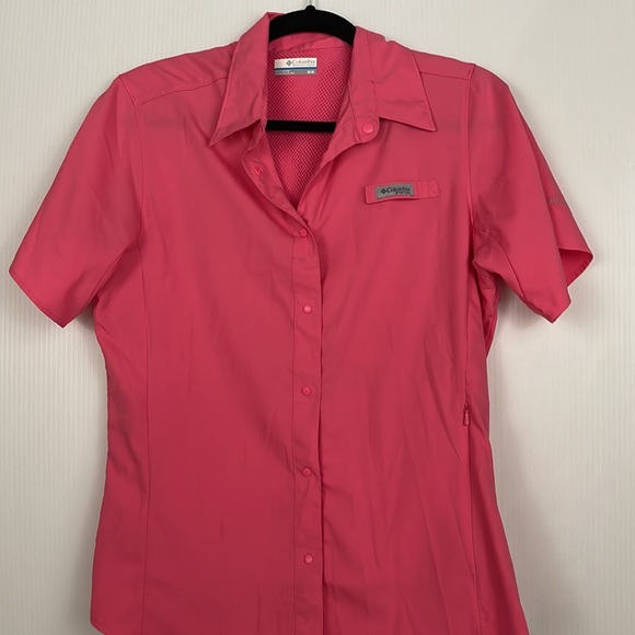 Columbia Hot Pink Button Down - Picture 2 of 8